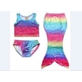 thumbnail image 2 of Fortune 3 Pcs Fille Enfant Mermaid Queue Bikini Nageable Ensemble Maillot de Bain, 2 of 6