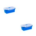 thumbnail image 4 of maskred Food Grade Silicone For Safe And Healthy Meals Sealed Preservation Box Microwave Lunch Box Silicone Lunch Box Compact deep blue 800ml 2Set, 4 of 6