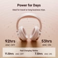 thumbnail image 4 of Edifier Écouteurs Antibruit Bluetooth Actifs, 92 H d'Autonomie, Audio Haute Résolution Certifié, Recharge Rapide - Rose, 4 of 7