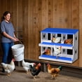 thumbnail image 2 of Chicken Nesting Box, 6 Compartment Metal Nesting Boxes for Chicken Coop, Roll Away Nest Box, Easy Egg Collection, Easy to Clean and Install, Chicken Laying Boxes, Blue, 2 of 7