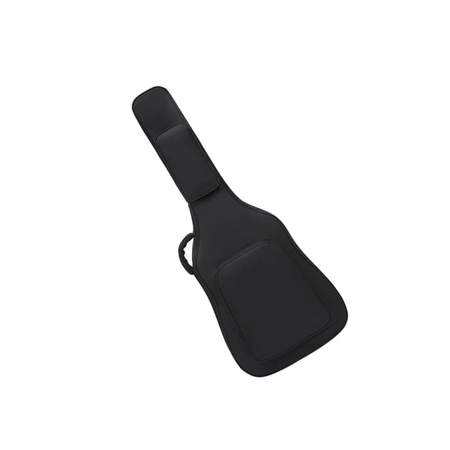 Acoustic Guitar Bag with Pockets Dustproof Electric Backpack Adjustable Shoulder Strap for Bass Black