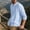 c01Blue, variante sur LNWUY Chemises pour Hommes en Coton et Lin Décontractées Mode à Rayures à Manches Longues Chemise Boutonnée Col Officier Chemises de Plage Blanc m