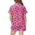 thumbnail image 4 of Little Boy Pajama Set Dinosaur Print Button Down Homewear Set Classic Loungewear Pjs for Girls Size 4T 5T, 4 of 4