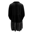 thumbnail image 4 of Qertyioot Cardigan à Boutons Uni à la Mode pour Femmes, Manches Mi-Longues, Col à Revers, 4 of 5