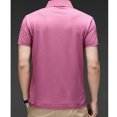 thumbnail image 5 of BOBOGOJP Men Summer Button Down Shirts Classic Short Sleeve Basic Button Down T-Shirt with Pocket,Pink XL, 5 of 5