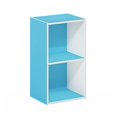 thumbnail image 2 of Furinno Luder Bookcase / Book / Storage, 2-Tier Cube, Light Blue/White, 2 of 15