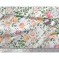 thumbnail image 2 of Soimoi Toile de Canard de Coton Feuilles & Fleurs Roses Imprimés par Yard 42 Pouces de Large, 2 of 3