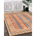 thumbnail image 2 of Ahgly Company Tapis d'Intérieur Carrés Abstraits Brun Chocolat, Tapis de Zone Abstraits, 3 Pieds Carré, 2 of 6