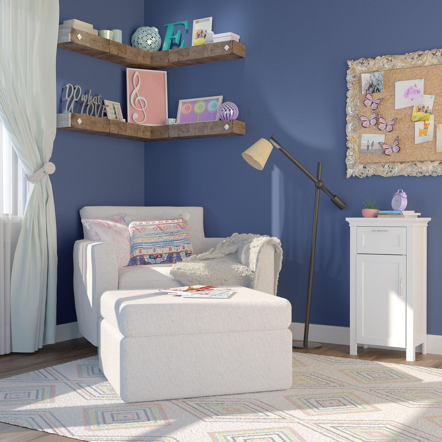 Somerset Collection Maison RiverRidge® Armoire sur pieds, 1 porte, 16 po. (largeur) x 30 po. (haut) x 12 po. (prof), blanc