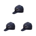 thumbnail image 2 of Wweixi Warm Up In Style With Fashionable Wool Cap For Cold Weather Knitted Hats Knitted Caps Funny Hat Wool Hat Ear Protectors dark grey 3Set, 2 of 6