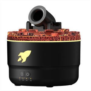 Couleur de l'humidificateur à tour volcanique Couleur du déshumidifiant silencieux LED Déshumidificateur du bureau d'intérieur léger US Noir de prise,1 x Humidificateur d'aromathérapie, Noir