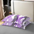 thumbnail image 4 of Erosebridal Housse de Couette Chic Géométrique 100 % Coton Format Simple, Rayures Orchidée Housse de Couette 100 % Coton Simple, Décor Abstrait, Réversible 2 Pcs (Sans Couette), 4 of 8