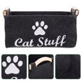 thumbnail image 3 of Pet Toy Storage Bin Dog and Cat Accessory Felt Basket Chest Organizer Container, 3 of 3