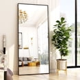 thumbnail image 1 of BEAUTYPEAK 76"x34" Full Length Mirror Rectangle Floor Mirrors for Leaning Standing or Hanging, Black, 1 of 8