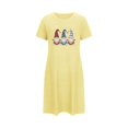 thumbnail image 4 of Birdeem Chemises de Nuit pour Femmes Chemise de Nuit Courte Surdimensionnée pour Femmes Robe Imprimée à Col Rond et Manches Courtes, 4 of 12