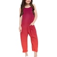 thumbnail image 2 of MIASHUI Combinaison pour Filles à Col en V Sans Manches, Décontractée, Pantalon Long, Rouge, 4-5 Ans, 2 of 5