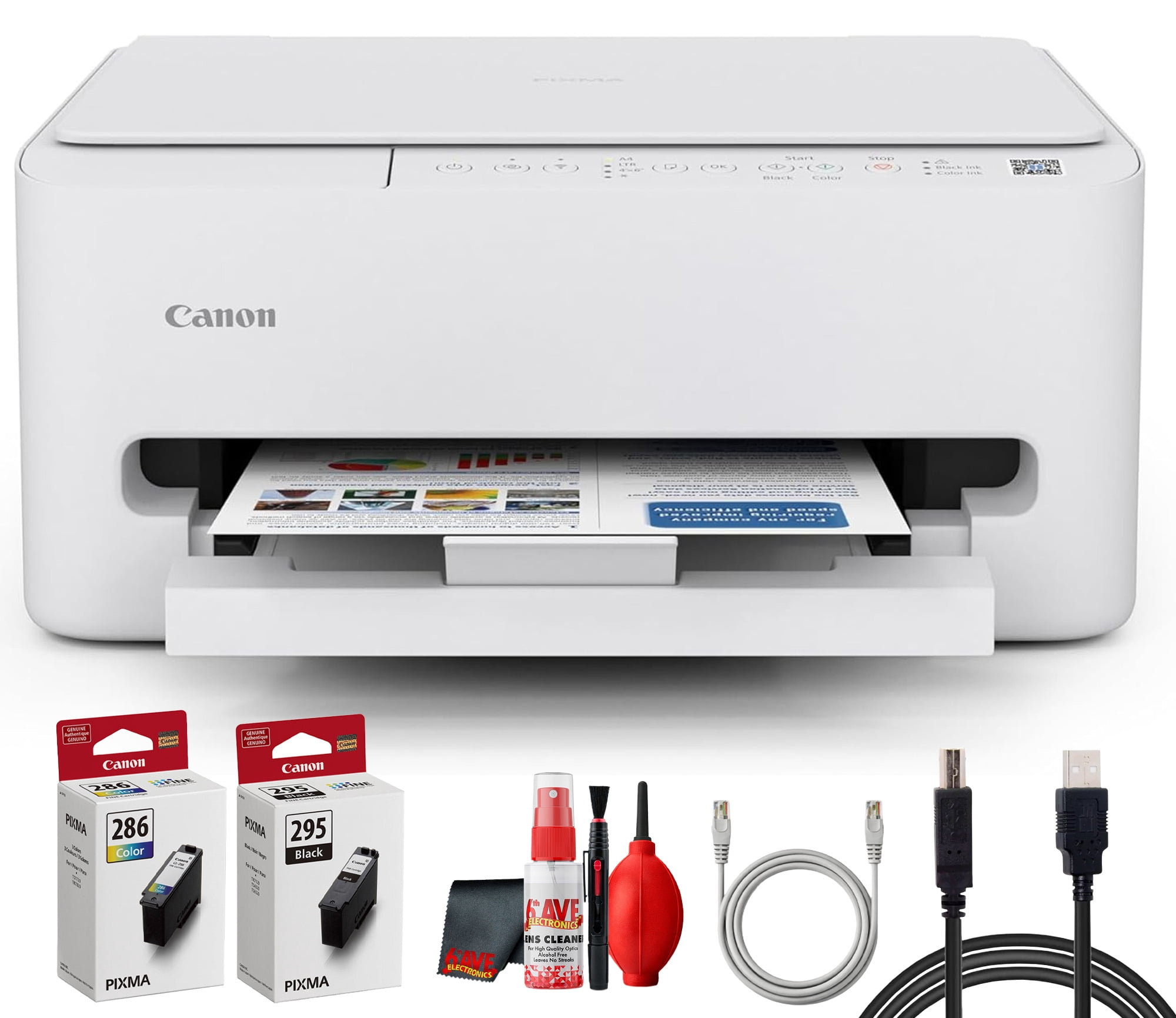 Canon PIXMA TS6520 Wireless All-in-One Inkjet Printer Bundle