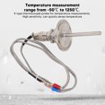 thumbnail image 3 of Temperature Thermocouple, K Type 1m Cable Shovel Connector Thermocouple Tool 60mm Probe Length  For Detection, 3 of 8
