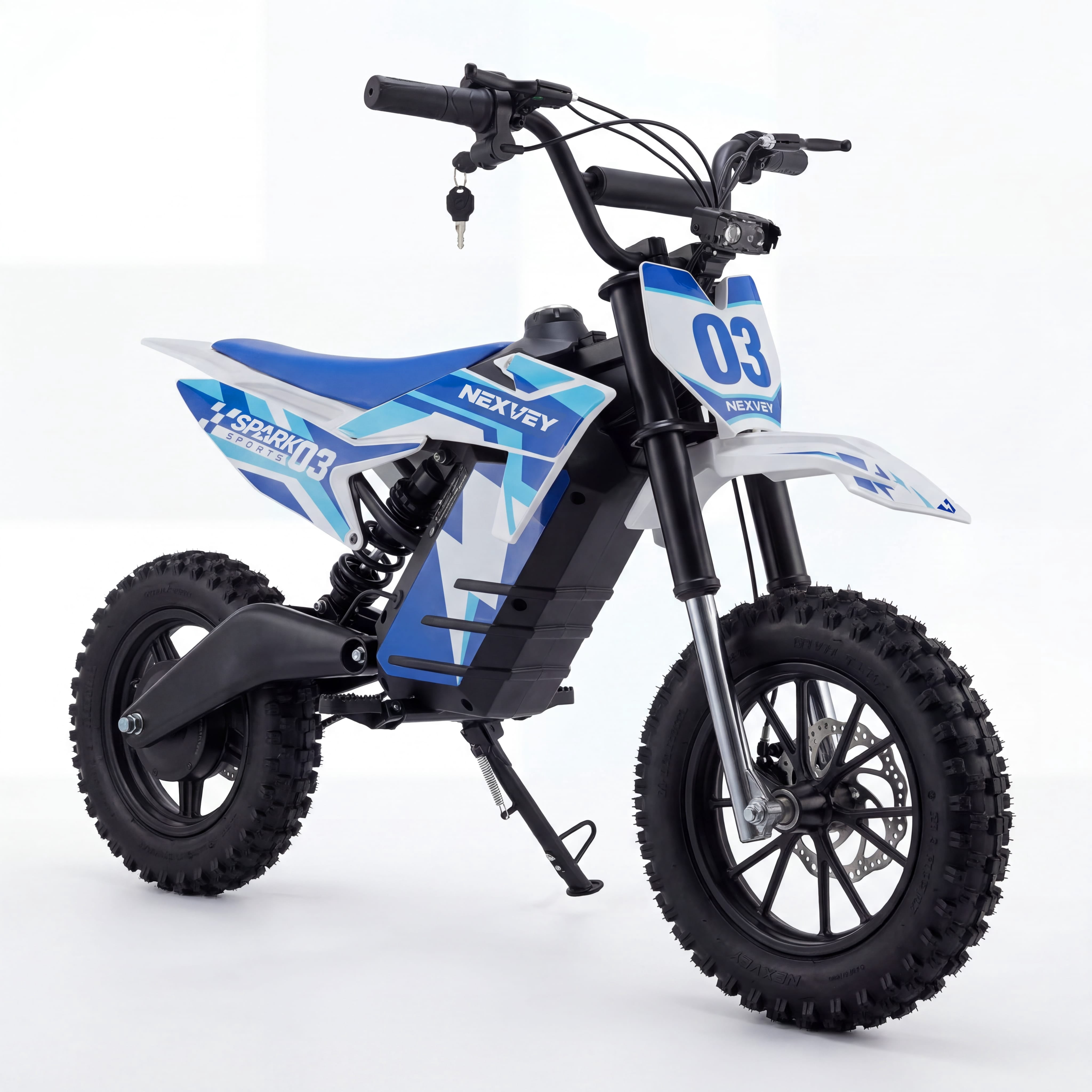 Nexvey Spark 03 Electric Dirt Bike Gift for Kids Ages 8-13 – 1500W Off-Road Ebike with 22mph Max Speed, Dual Suspension and 14" Tires – 22 Miles Long Range for Unforgettable Outdoor Adventures