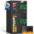 thumbnail image 1 of Omethey 6.5 Cu ft Large Safe Box, Money Safe With Mute Function and LED Light, Digital Keypad Home Safes with Deposit Slot & Dual Alarm System,Security Box for Money Valuables, 1 of 14