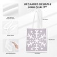 thumbnail image 2 of YFYANG Reusable Cotton Canvas Tote Shopping Bag, Grey Snowflake Pattern Washable Portable Grocery Bag for Daily Travel, 2 of 6
