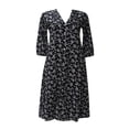 thumbnail image 2 of Women Maxi Dress Button Down Floral Print V Neck Dress, 2 of 5