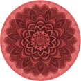 thumbnail image 1 of Ahgly Company Machine Washable Indoor Round Transitional Tomato Red Area Rugs, 6' Round, 1 of 7