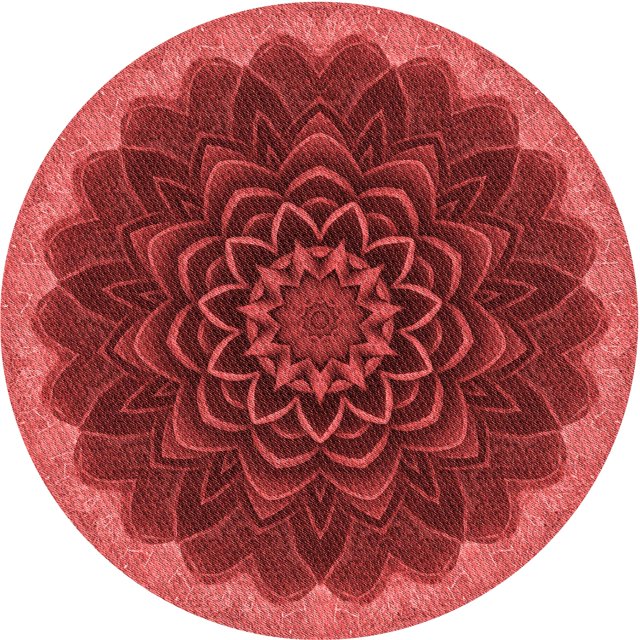 Ahgly Company Machine Washable Indoor Round Transitional Tomato Red Area Rugs, 6' Round