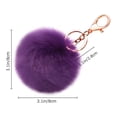 thumbnail image 2 of Agiferg Ball Key Chain Bag Plush Car Key Ring Automobile Metal Key Pendant, 2 of 2