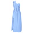 thumbnail image 3 of Birdeem Robe d'Été Aguichant Unie Amincissante une Épaule Sans Manches Fendue, 3 of 8