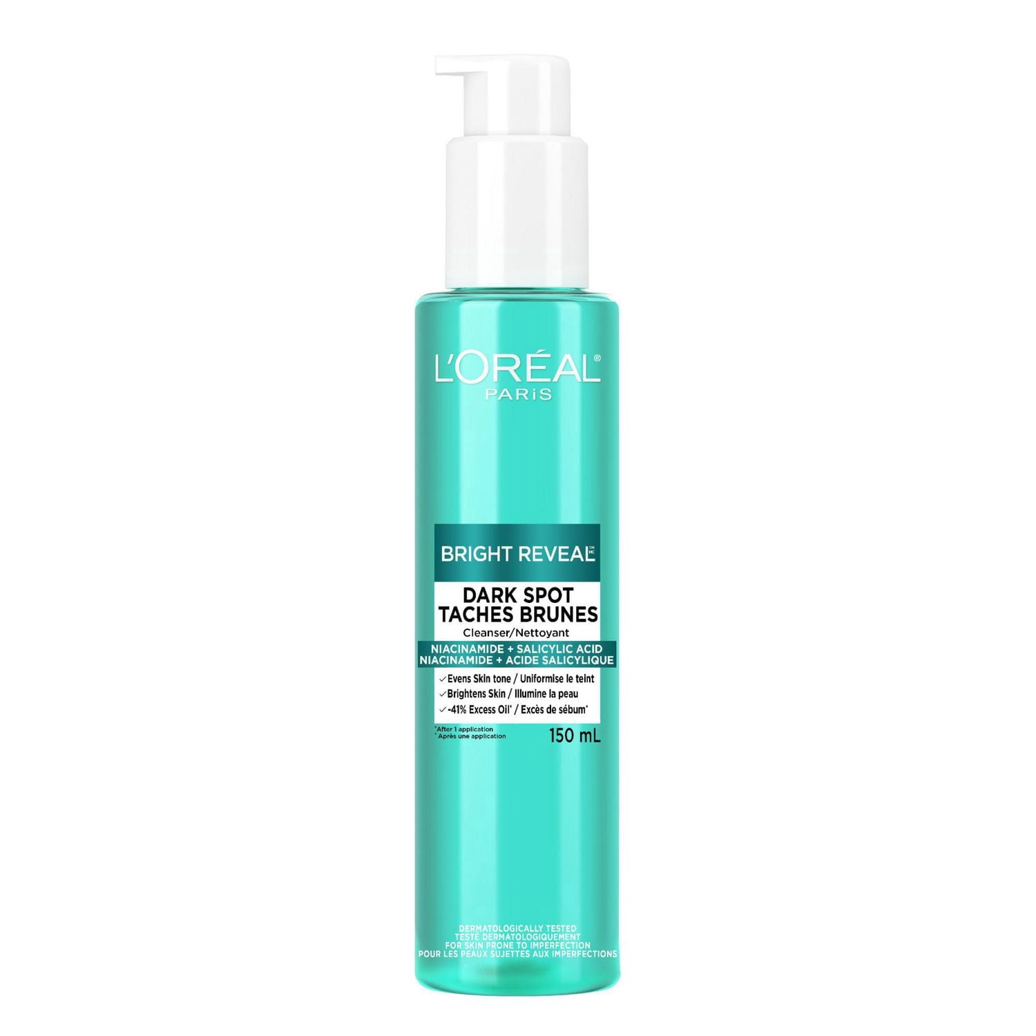 L'Oréal Paris Bright Reveal Nettoyant visage pour taches brunes, 150ml