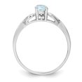 thumbnail image 2 of Bague en Argent Sterling 925 Rhodié Aigue-Marine, 2 of 2