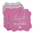 thumbnail image 3 of Inkdotpot Pack Of 50 Thanks From The New Wedding Paper Tags DIY Craft Bracket Shape Real Silver Foil Hang Tags, 3 of 7