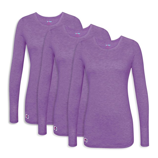 Sivvan Lot de 3 T-Shirts/maillots de Corps à Manches Longues Confort pour Femmes