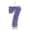 Number 7, variant on Goleeg Silver Purple Glitter Number 4 Birthday Candle with Sequins - Cake Decoration Digit Anniversary Celebration