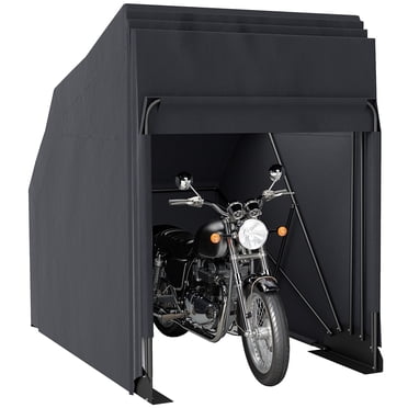 Outsunny Motorcycle Shelter, Waterproof Motorbike Cover w/ 2 Mesh Windows