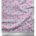 thumbnail image 1 of Soimoi Modal Satin Fabric Leaves & Floral Artistic Print Fabric by The Yard 42 Inch Wide, 1 of 5