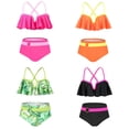 thumbnail image 2 of KYAIGUO 2-12Y Girls Two Piece Swimsuits Set Kids Rash Guard Bathing Suit Sleeveless Swimwear Set, 2 of 8
