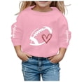 thumbnail image 2 of RXIRUCGD Children's Long Sleeved Patterned Hoodie With Round Neck Short Top Suitable For Boys And Girls Aged 1-12( Rouge, Taille: 7 Ans, 2 of 4