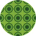 thumbnail image 1 of Ahgly Tapis Rond Lavable en Machine Intérieur Transitionnel Vert, 4 Pieds Rond, 1 of 7