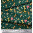 thumbnail image 2 of Soimoi Rayon Fabric Balloon,Floral & Cute Animals Cartoon Print Fabric by The Yard 42 Inch Wide, 2 of 3