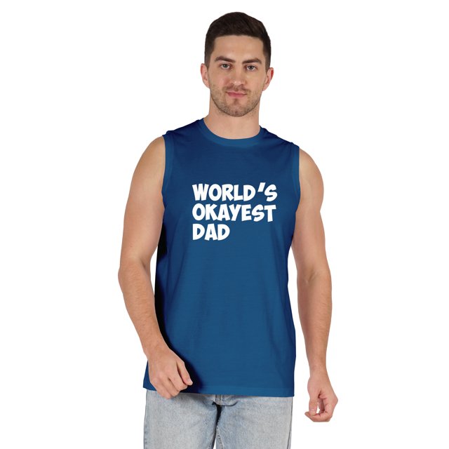 Inkmeso Printed Graphic World Okayest Dad€ T-Shirt For Mens Best Daddy Ever Gift T-Shirt