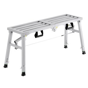 KFFKFF Plateforme de travail, 3 Hauteur réglable de l'équipement, Échelle d'étape en acier pliant, Plateforme d'échafaudage portable, 400 lb Capacité de charge, Pieds en caoutchouc non glissant, Tabouret de peinture à paroi sèche