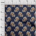 thumbnail image 1 of oneOone Polyester Lycra Fabric Leaves & Floral Block Printed Craft Fabric BTY 56 Inch Wide, 1 of 4