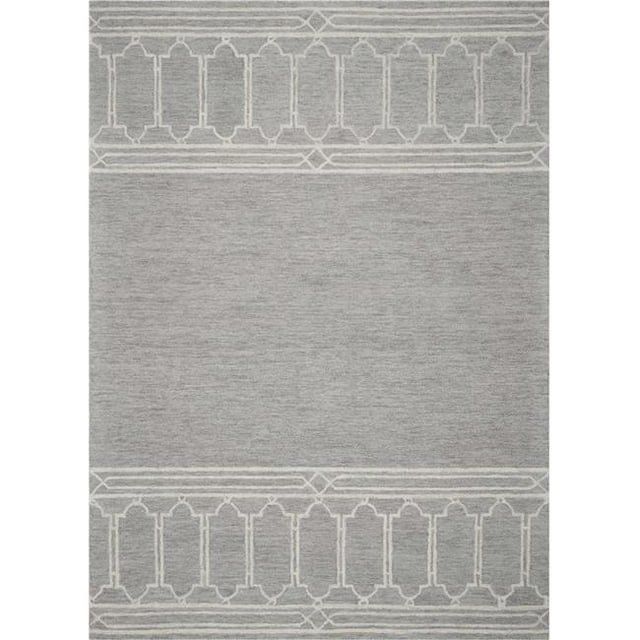 HomeRoots 353373 27 x 45 in. Wool Grey Area Rug