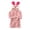 Pink, variant on Hiiyo Little Girls Cartoon Bathrobe Flannel Warm Hooded Nightrobe Sleepwear Homewear