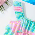 thumbnail image 4 of MIASHUI Girls Swimsuit Two Pieces Bikini Set Toddler Ruffle Bathing Suits Swimwear,Sky Blue,6-7 Years, 4 of 6