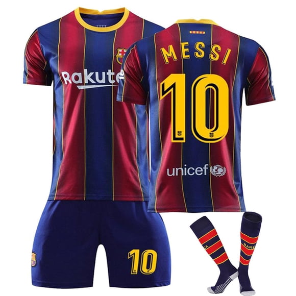 Barcelona home soccer jersey for kids and adults, fan version football jersey set