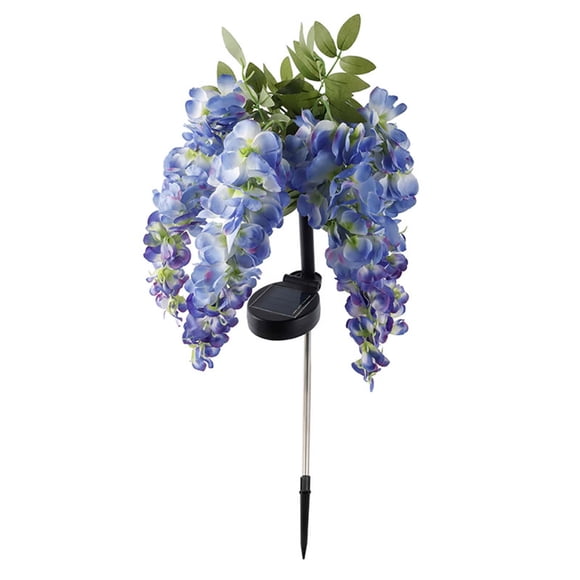 SDNall Solar Powered Outdoor Garden Lights with Large Realistic Flowers, Automatic On/Off Charging for Extended Evening Illumination in Yards and Pathways