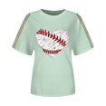thumbnail image 4 of WZXFASHION T-shirt à Imprimé Baseball pour Femmes Été 2025 jusqu'à 50 % de Rabais T-shirt à Manches Courtes pour Femmes, 4 of 4